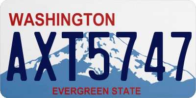 WA license plate AXT5747