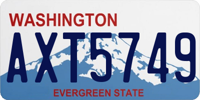 WA license plate AXT5749