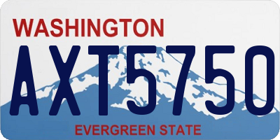 WA license plate AXT5750