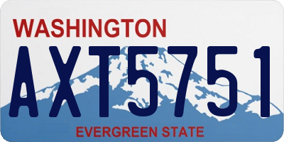 WA license plate AXT5751