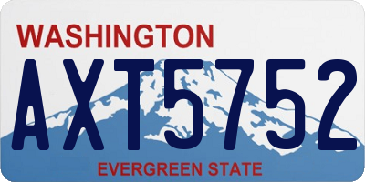 WA license plate AXT5752