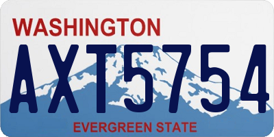 WA license plate AXT5754