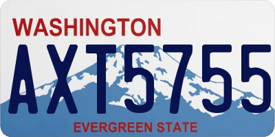 WA license plate AXT5755