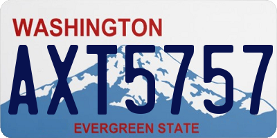 WA license plate AXT5757
