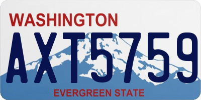 WA license plate AXT5759