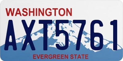 WA license plate AXT5761