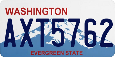 WA license plate AXT5762