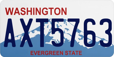WA license plate AXT5763