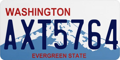 WA license plate AXT5764