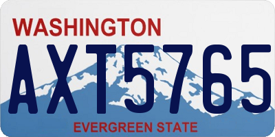 WA license plate AXT5765