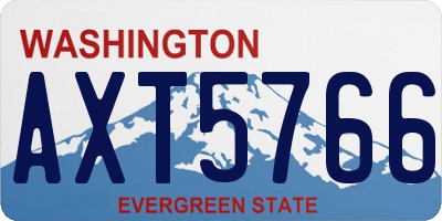 WA license plate AXT5766
