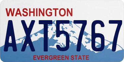WA license plate AXT5767