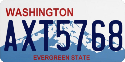 WA license plate AXT5768
