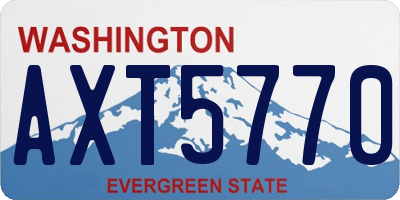 WA license plate AXT5770