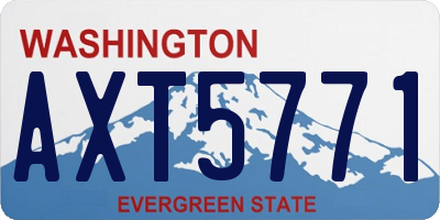 WA license plate AXT5771