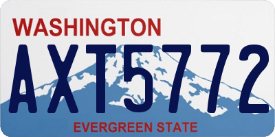 WA license plate AXT5772