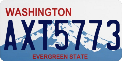 WA license plate AXT5773