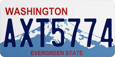 WA license plate AXT5774