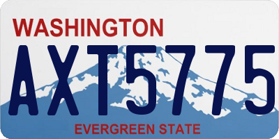 WA license plate AXT5775
