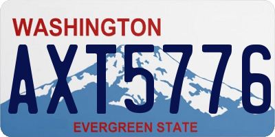 WA license plate AXT5776