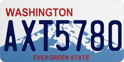 WA license plate AXT5780
