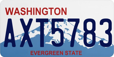 WA license plate AXT5783