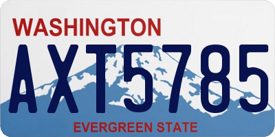 WA license plate AXT5785