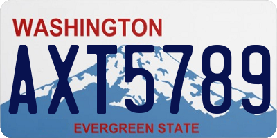 WA license plate AXT5789