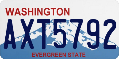 WA license plate AXT5792