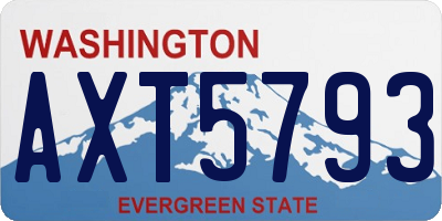 WA license plate AXT5793