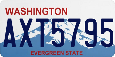 WA license plate AXT5795