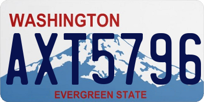 WA license plate AXT5796