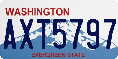 WA license plate AXT5797