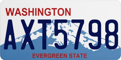 WA license plate AXT5798