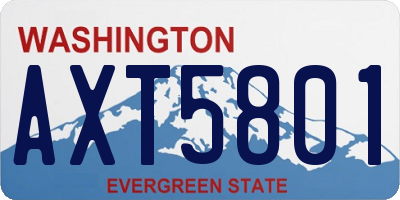 WA license plate AXT5801