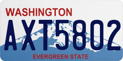 WA license plate AXT5802
