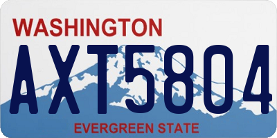 WA license plate AXT5804