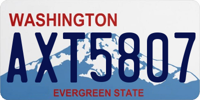 WA license plate AXT5807