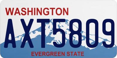WA license plate AXT5809