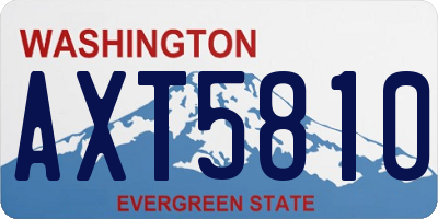 WA license plate AXT5810