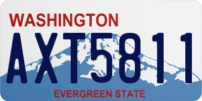 WA license plate AXT5811