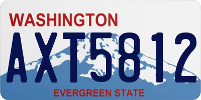 WA license plate AXT5812