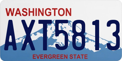 WA license plate AXT5813