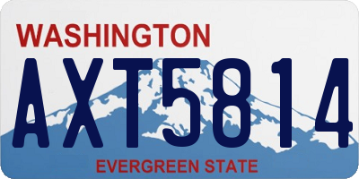 WA license plate AXT5814