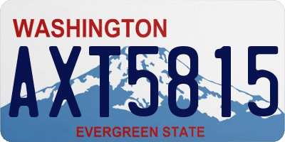 WA license plate AXT5815