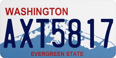 WA license plate AXT5817