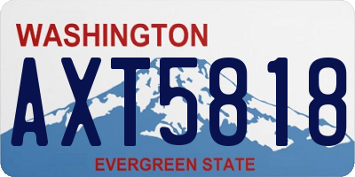 WA license plate AXT5818