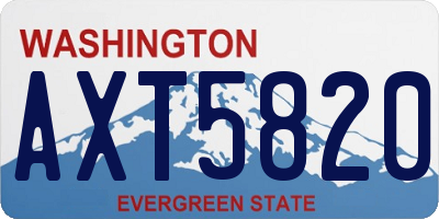 WA license plate AXT5820