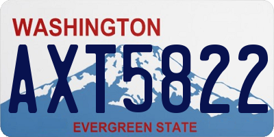 WA license plate AXT5822