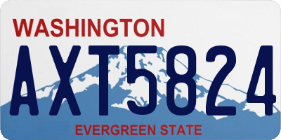 WA license plate AXT5824